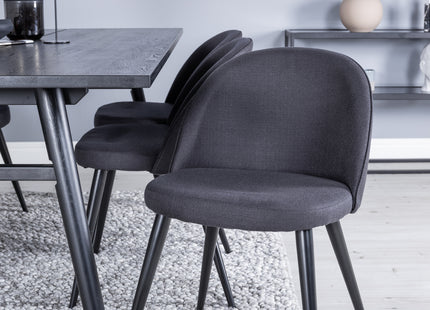 Venture Home Velvet Matstolar 2-pack Svart