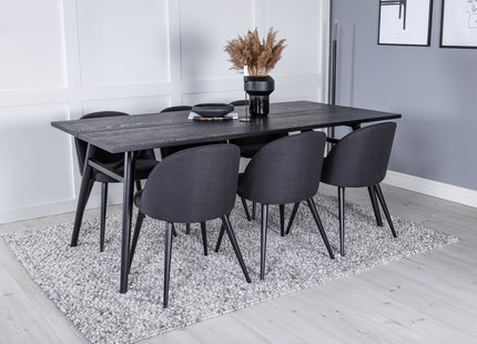 Venture Home Velvet Matstolar 2-pack Svart