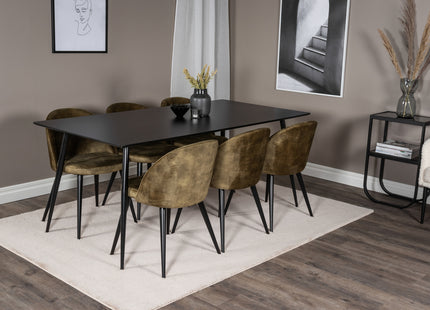 Venture Home Velvet Matstolar 2-pack Grön
