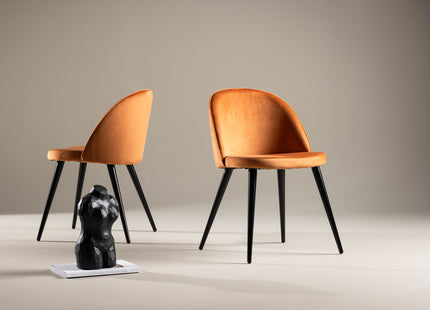 Venture Home Velvet Matstolar 2-pack Rostig orange