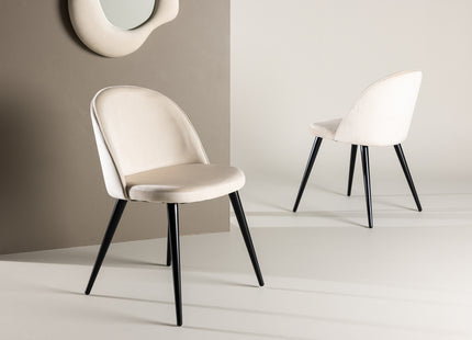 Venture Home Velvet Matstolar 2-pack Beige