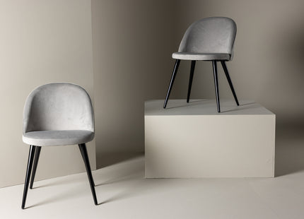 Venture Home Velvet Matstolar 2-pack Grå