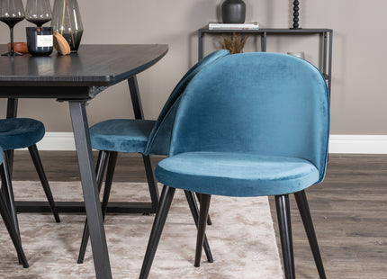 Venture Home Velvet Matstolar 2-pack Blå