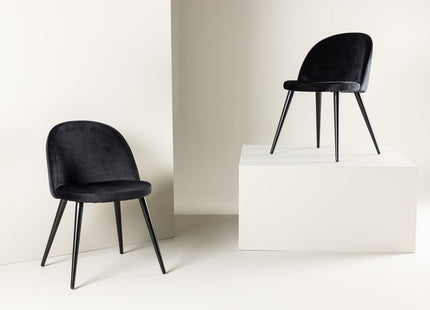 Venture Home Velvet Matstolar 2-pack Svart