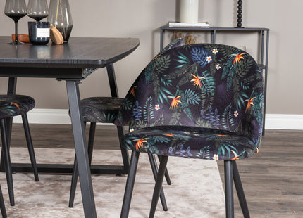 Venture Home Velvet Matstolar 2-pack Svart