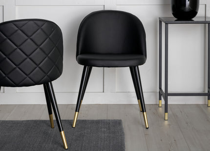 Venture Home Velvet Matstolar 2-pack Svart