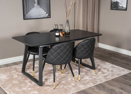 Venture Home Velvet Matstolar 2-pack Svart