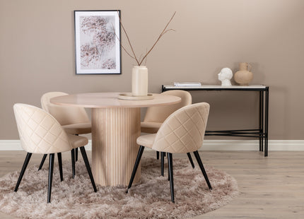 Venture Home Velvet Matstolar 2-pack Beige