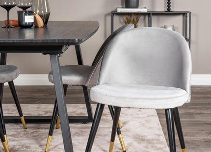 Venture Home Velvet Matstolar 2-pack Grå