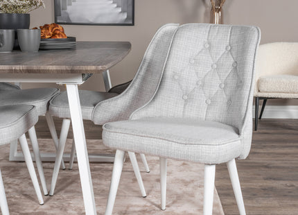 Venture Home Velvet Deluxe Matstolar 2-pack Ljusgrå