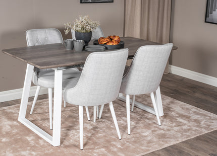Venture Home Velvet Deluxe Matstolar 2-pack Ljusgrå