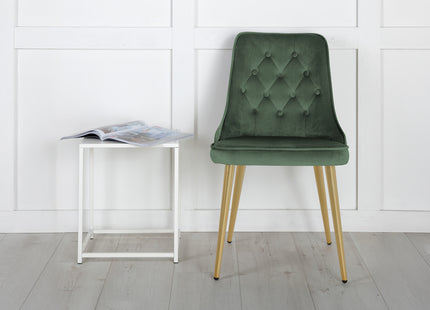Venture Home Velvet Deluxe Matstolar 2-pack Grön