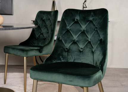 Venture Home Velvet Deluxe Matstolar 2-pack Grön