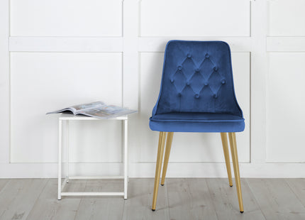 Venture Home Velvet Deluxe Matstolar 2-pack Blå