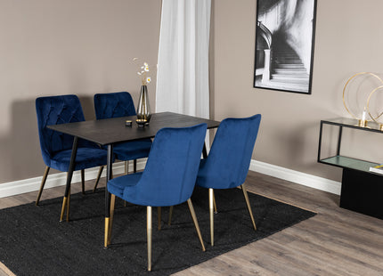 Venture Home Velvet Deluxe Matstolar 2-pack Blå