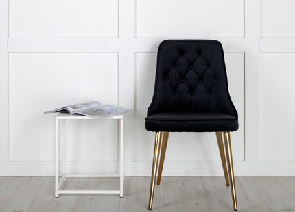 Venture Home Velvet Deluxe Matstolar 2-pack Svart