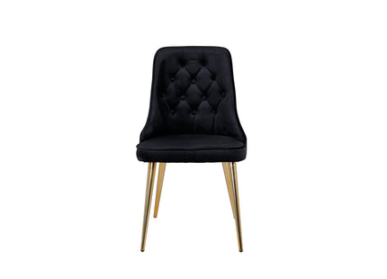 Venture Home Velvet Deluxe Matstolar 2-pack Svart