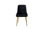 Venture Home Velvet Deluxe Matstolar 2-pack Svart