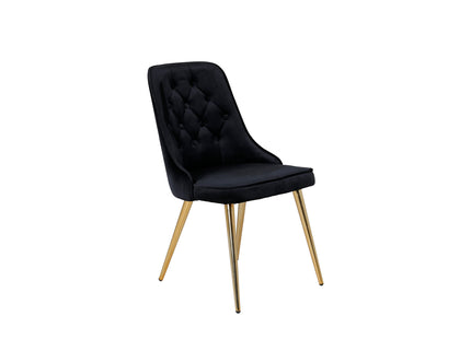 Venture Home Velvet Deluxe Matstolar 2-pack Svart