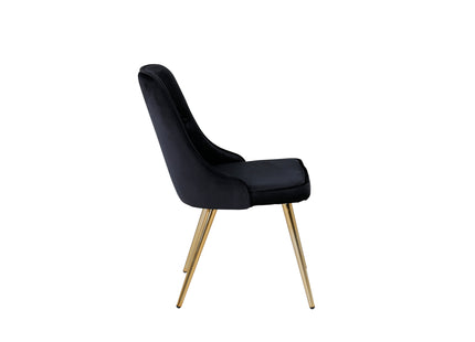 Venture Home Velvet Deluxe Matstolar 2-pack Svart