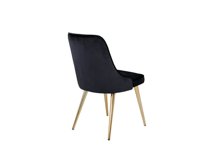 Venture Home Velvet Deluxe Matstolar 2-pack Svart