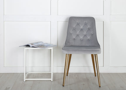 Venture Home Velvet Deluxe Matstolar 2-pack Grå
