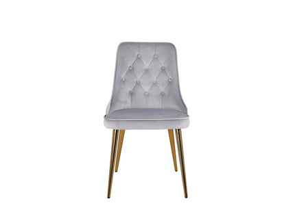 Venture Home Velvet Deluxe Matstolar 2-pack Grå