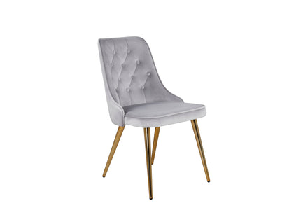 Venture Home Velvet Deluxe Matstolar 2-pack Grå