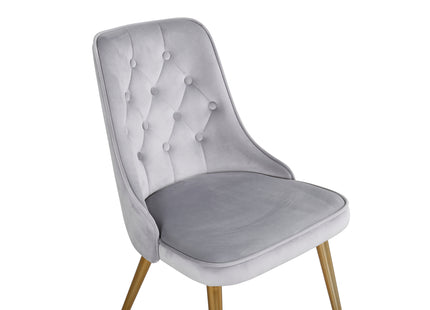 Venture Home Velvet Deluxe Matstolar 2-pack Grå