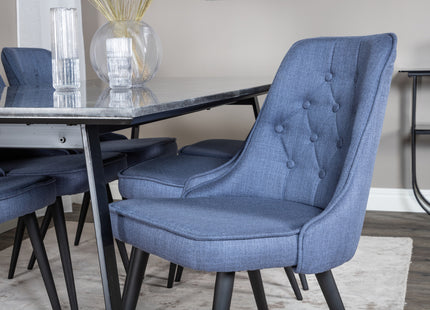 Venture Home Velvet Deluxe Matstolar 2-pack Blå