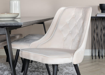 Venture Home Velvet Deluxe Matstolar 2-pack Beige