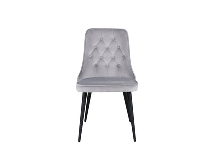 Venture Home Velvet Deluxe Matstolar 2-pack Ljusgrå
