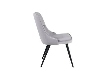 Venture Home Velvet Deluxe Matstolar 2-pack Ljusgrå