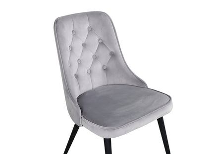 Venture Home Velvet Deluxe Matstolar 2-pack Ljusgrå