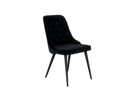 Venture Home Velvet Deluxe Matstolar 2-pack Svart
