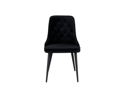 Venture Home Velvet Deluxe Matstolar 2-pack Svart