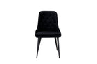 Venture Home Velvet Deluxe Matstolar 2-pack Svart