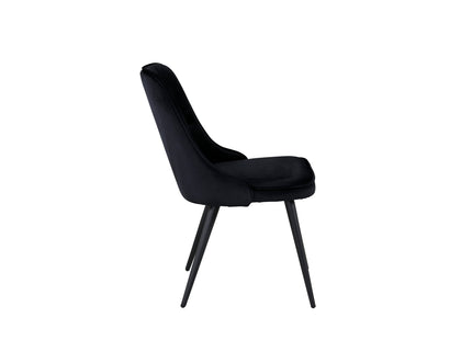 Venture Home Velvet Deluxe Matstolar 2-pack Svart