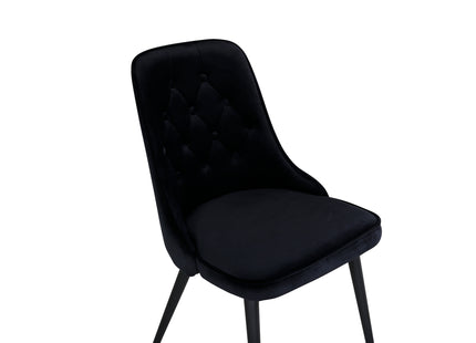 Venture Home Velvet Deluxe Matstolar 2-pack Svart