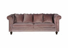 Venture Home Velvet 3-sits Soffa Rosa