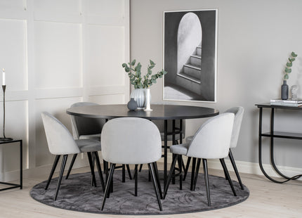 Venture Home Velvet Matstolar 2-pack Ljusgrå
