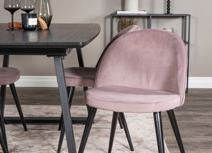 Venture Home Velvet Matstolar 2-pack Dammig rosa