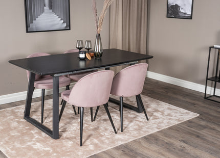 Venture Home Velvet Matstolar 2-pack Dammig rosa