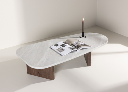 Venture Home Grönvik Soffbord 130 x 65 Ljusgrå