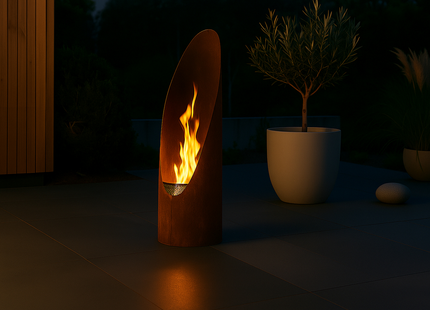 Venture Home Bastian Eldstad ⌀37 Rostig Orange