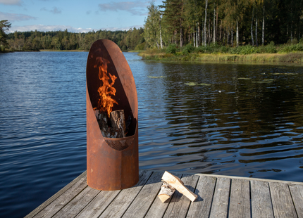 Venture Home Bastian Eldstad ⌀37 Rostig Orange