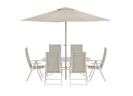 Venture Home Brekki Matgrupp Utomhus Med 6st Matstolar Beige