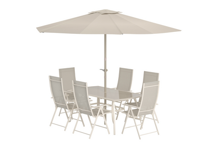 Venture Home Brekki Matgrupp Utomhus Med 6st Matstolar Beige
