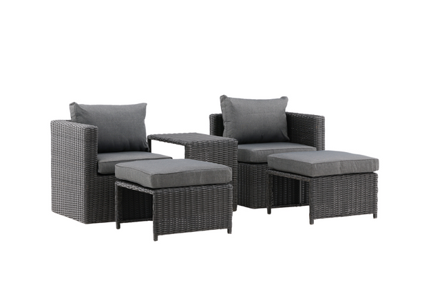Venture Home Quad Lounge Set Utomhus Svart