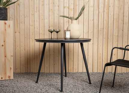 Venture Home Break Runt Matbord Utomhus ⌀90 Svart